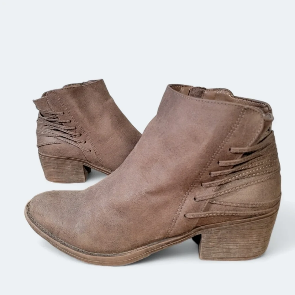 Very Volatile Vegan Leather Ankle Boots Size 8
